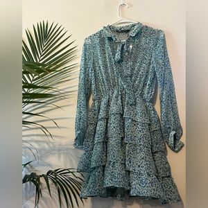 Zara Blue/Turquoise speckled dress